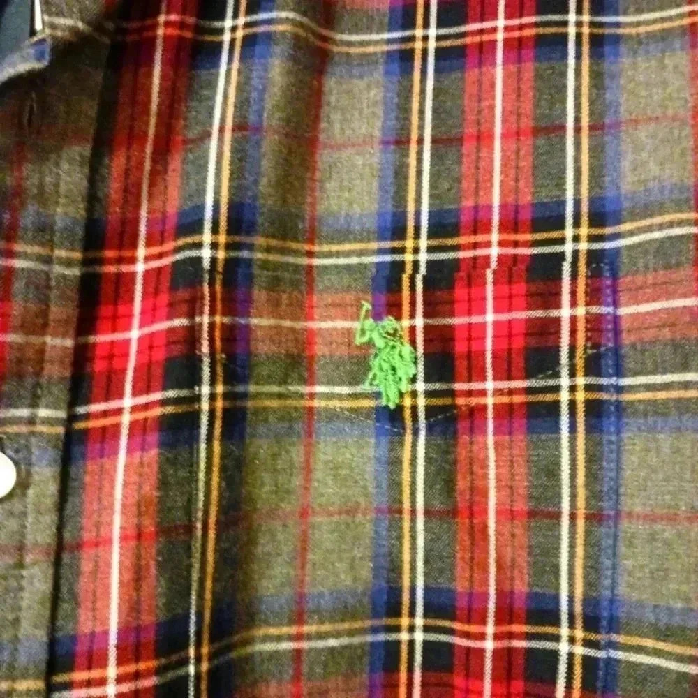 Polo Button Down Plaid - image 1